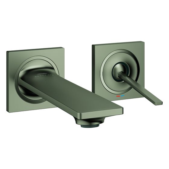 Grohe Allure 2-Loch-Waschtischbatterie, Wandmontage, Fertigmontageset, 154mm Ausladung, Satin Graphite, 19309MG2