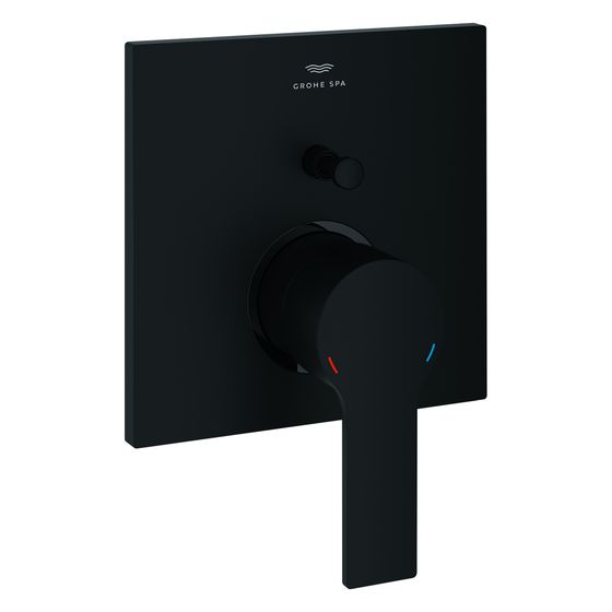 Grohe Allure Einhand-Wannenbatterie, Fertigmontageset Unterputz, mit Umsteller, Phantom Black, 19315KF1