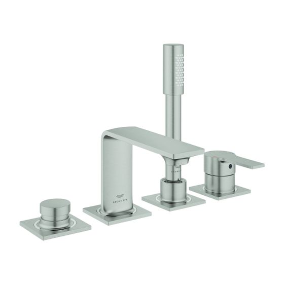 Grohe Allure 4-Loch-Einhand-Wannenkombination Supersteel, Oberbau für Fliesenbankmontage