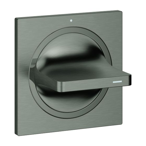 Grohe Allure Unterputz-Ventil Oberbau Hard Graphite gebürstet ohne Unterputz-Einbaukörper, Hebelgriff