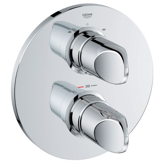 Grohe Veris Thermostat mit integrierter 2-Wege-Umstellung für Wanne oder Dusche mit mehr als einer Brause, Chrom, 19364000