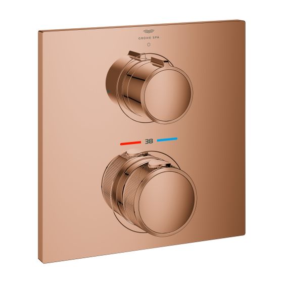 Grohe Allure Thermostat, Warm Sunset, Fertigmontageset für Rapido SmartBox, 1 Absperrventil