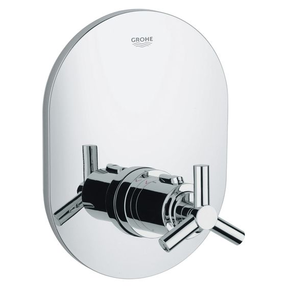 Grohe Atrio Thermostat-Zentralbatterie Fertigmontageset mit Ypsilon-Griff, Chrom, 19392000