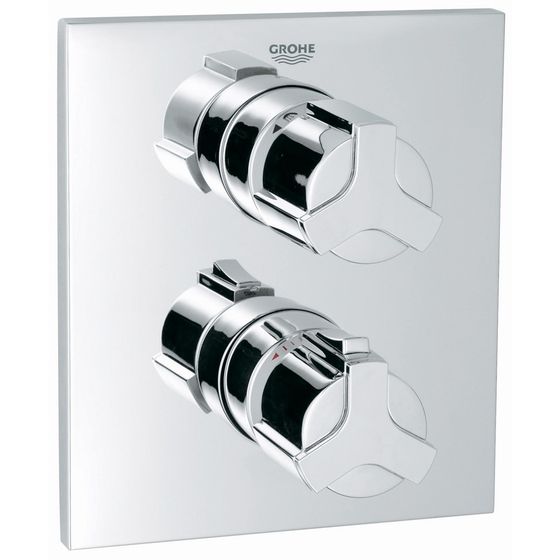 Grohe Thermostat mit integrierter 2-Wege-Umstellung für Wanne oder Dusche mit mehr als einer Brause, Chrom, 19446000