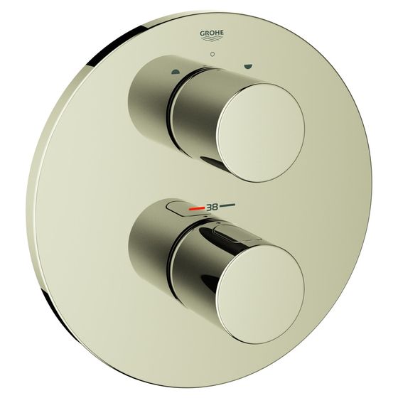 Grohe Grohtherm 3000 Cosmopolitan Thermostat mit integrierter 2-Wege-Umstellung für Wanne oder Dusche, Nickel poliert, 19468BE0