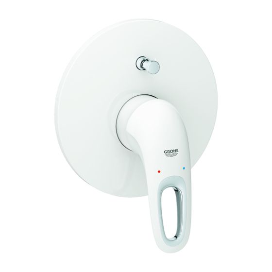Grohe Eurostyle Einhand-Wannenbatterie, Fertigmontageset, Moon White/Chrom, 19506LS3