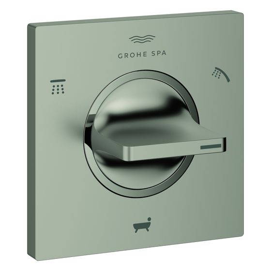 Grohe Allure 3-Wege Umstellung, Fertigmontageset für 29 033, Satin Steel, 19590MS1