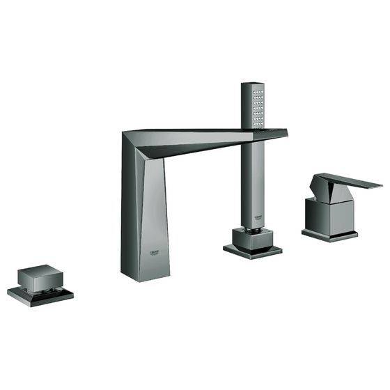 Grohe Allure Brillant 4-Loch Einhand-Wannenkombination, eigensicher, Hard Graphite, 19787A01