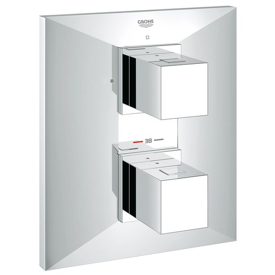 Grohe Allure Brillant Thermostat-Brausebatterie, Fertigmontageset für Rapido T, Chrom, 19791000