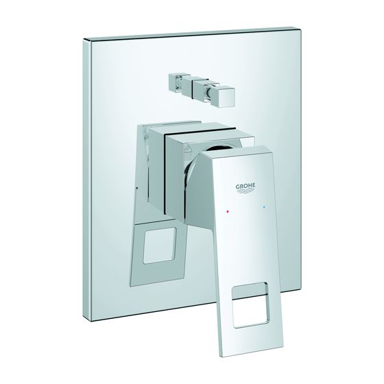 Grohe Eurocube UP-Einhand-Wannenbatterie, Fertigmontageset für Rapido E, Chrom, 19896000