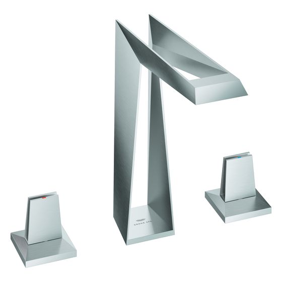 Grohe Allure Brilliant 3-Loch-Waschtisch-Standbatterie, EcoJoy, Push-open Ablaufgarnitur 1 1/4