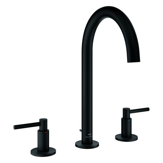 Grohe Atrio 3-Loch-Waschtischbatterie, mit Hebelgriffen, Zugstangen-Ablaufgarnitur 1 1/4