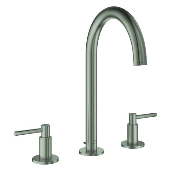 Grohe Atrio 3-Loch-Waschtischbatterie, mit Hebelgriffen, Zugstangen-Ablaufgarnitur 1 1/4