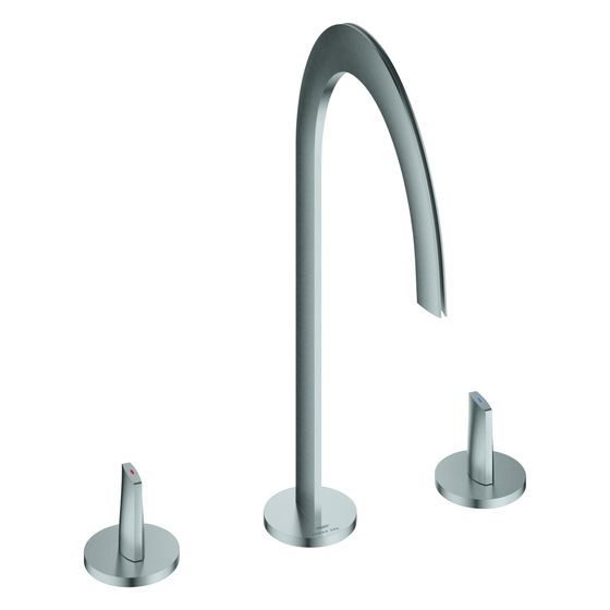 Grohe Atrio Icon 3D 3-Loch-Waschtisch-Standbatterie, EcoJoy, Push-open Ablaufgarnitur 1 1/4