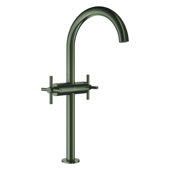Grohe Atrio Waschtisch-Einlochbatterie, XL-Size, mit Kreuzgriffen, für freistehende Waschschüsseln, 1 1/4