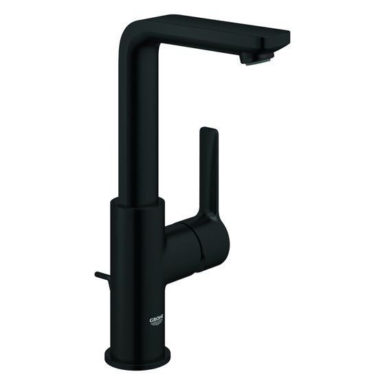 Grohe Lineare Einhand-Waschtischbatterie, L-Size, 1-Loch-Montage, Schwenkauslauf, Zugstangen-Ablaufgarnitur 1 1/4