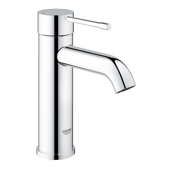 Grohe Essence Einhand-Waschtischbatterie, S-Size, 5,7l/min, Messing, Chrom, 23797001