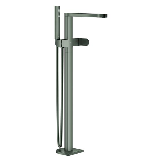 Grohe Plus Einhand-Wannenbatterie, Bodenmontage, Fertigmontageset für 45984001, Hard Graphite gebürstet, 23846AL4