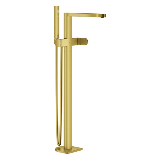 Grohe Plus Einhand-Wannenbatterie, Bodenmontage, Fertigmontageset für 45984001, Cool Sunrise gebürstet, 23846GN4