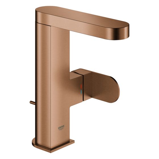 Grohe Plus Einhand-Waschtischbatterie, M-Size, Einloch, Schwenkauslauf Zugst.-Ablaufgarn., Warm Sunset gebürstet, 23871DL4