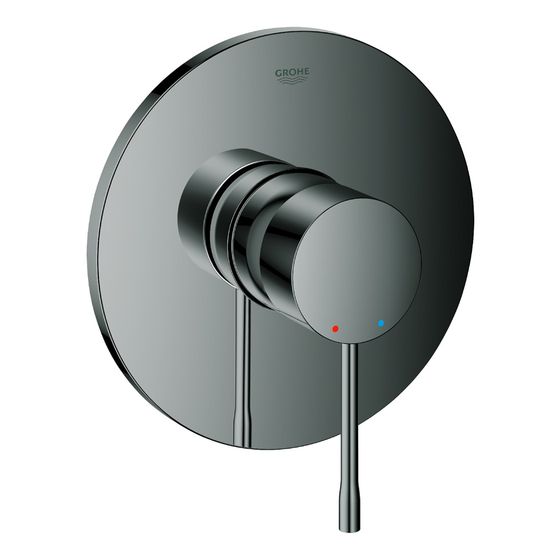 Grohe Essence Einhand-Brausebatterie, Fertigmontageset für Rapido SmartBox, Hard Graphite, 24057A01