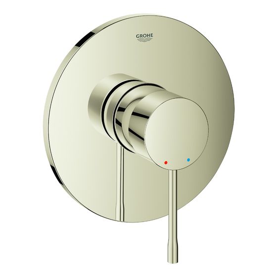 Grohe Essence Einhand-Brausebatterie, Fertigmontageset für Rapido SmartBox, Nickel poliert, 24057BE1