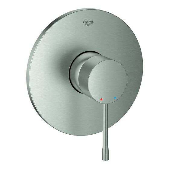 Grohe Essence Einhand-Brausebatterie, Fertigmontageset für Rapido SmartBox, Supersteel, 24057DC1