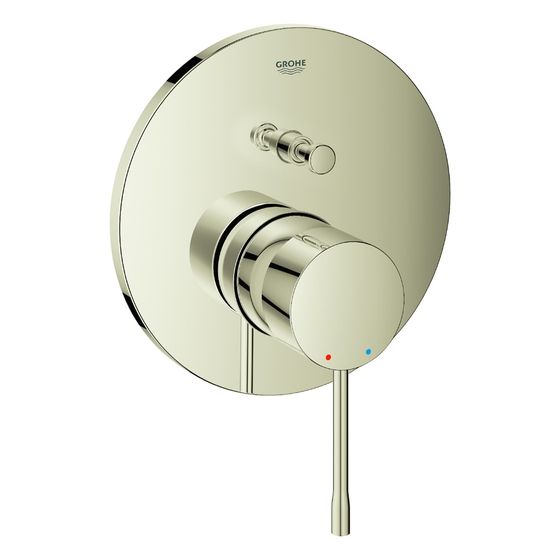 Grohe Essence Einhand-Wannenbatterie, Fertigmontageset für Rapido SmartBox, Nickel poliert, 24058BE1