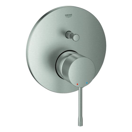 Grohe Essence Einhand-Wannenbatterie, Fertigmontageset für Rapido SmartBox, Supersteel, 24058DC1