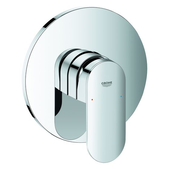 Grohe Plus Einhand-Brausebatterie, Fertigmontageset für Rapido SmartBox, breiter Griff, Chrom, 24059004