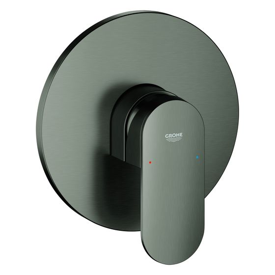 Grohe Plus Einhand-Brausebatterie, Fertigmontageset für Rapido SmartBox, breiter Griff, Hard Graphite gebürstet, 24059AL4