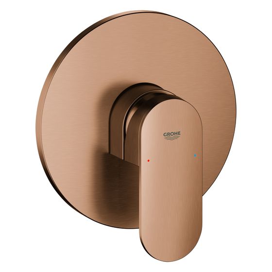 Grohe Plus Einhand-Brausebatterie, Fertigmontageset für Rapido SmartBox, breiter Griff, Warm Sunset gebürstet, 24059DL4