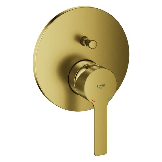 Grohe Lineare Einhand-Wannenbatterie, Fertigmontageset für Rapido SmartBox, Cool Sunrise gebürstet, 24064GN1