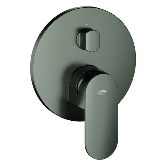 Grohe Plus Einhandbatterie, 3-Wege Umstellung, Fertigmontageset für Rapido SmartBox, Hard Graphite gebürstet, 24093AL4