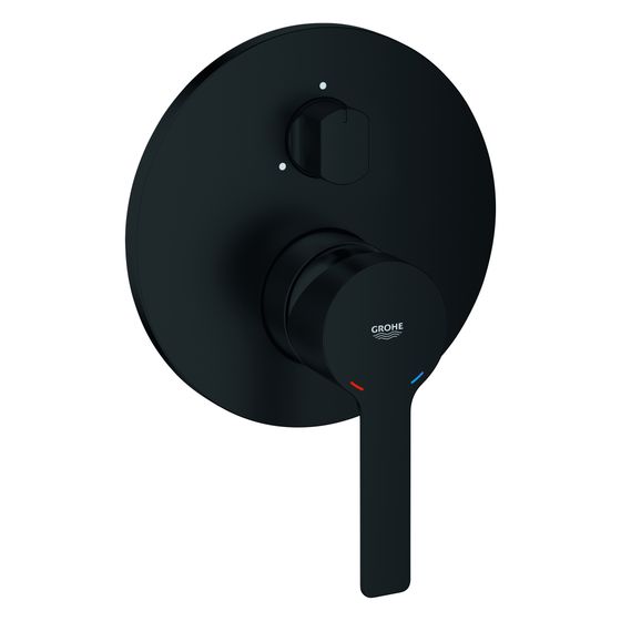 Grohe Lineare Einhandbatterie Fertigmontageset, mit 3-Wege-Umstellung, für Rapido SmartBox, Mattschwarz, 240952431