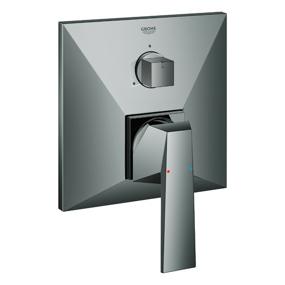 Grohe Allure Brilliant Einhandbatterie mit 3-Wege Umstellung, Fertigmontageset für Rapido SmartBox, Hard Graphite, 24099A00