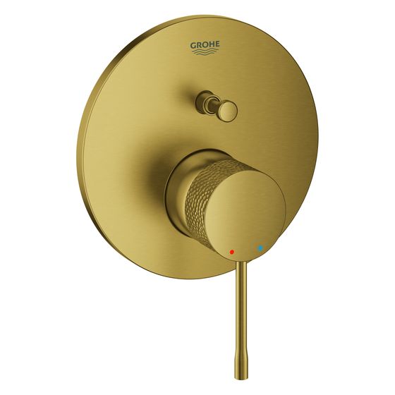 Grohe Essence Einhand-Wannenbatterie, FMS für Rapido SmartBox, Crafted Bedienungshebel, crafted Cool Sunrise gebürstet