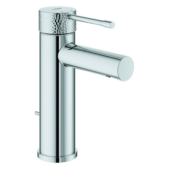 Grohe Essence Einhand-Waschtischbatterie, S-Size, Zugstangen-Ablaufgarnitur, crafted Chrom, 24175PF1