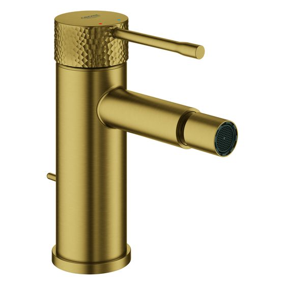 Grohe Einhand-Bidetbatterie Essence, Crafted Bedienungshebel, Zugst.-Ablaufgarnitur, crafted Cool Sunrise gebürstet, 24178GF1