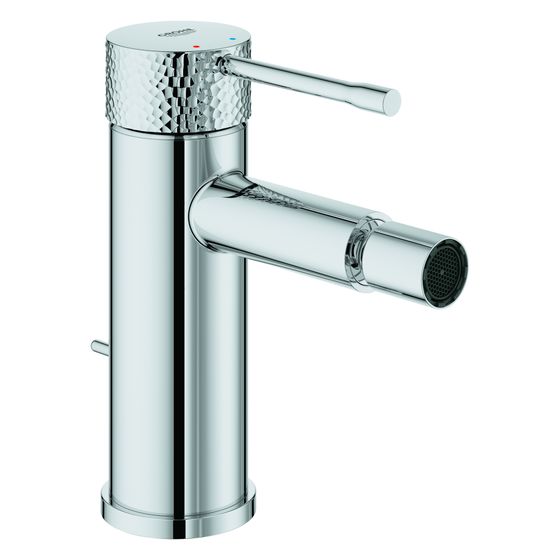 Grohe Einhand-Bidetbatterie Essence, Crafted Bedienungshebel, Zugst.-Ablaufgarnitur, crafted Chrom, 24178PF1