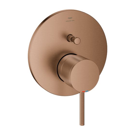 Grohe Atrio Einhand-Wannenbatterie Warm Sunset gebürstet, Fertigmontageset für Rapido SmartBox