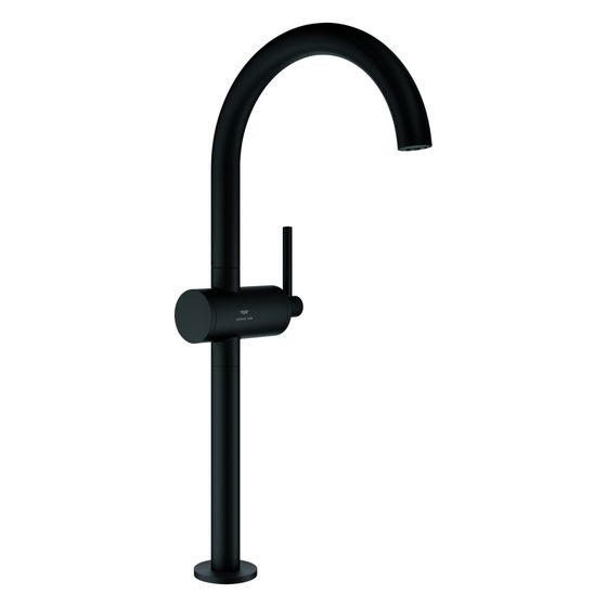Grohe Atrio Einhand-Waschtischbatterie, XL, Einloch, für freist. Waschsch., Push-open Ablaufgarn. 1 1/4