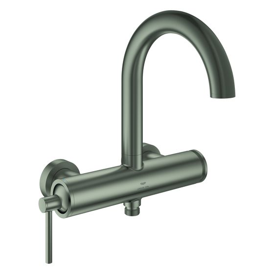 Grohe Atrio Einhand-Wannenbatterie, Wandmontage, eigensicher, Satin Steel, 24367MS0