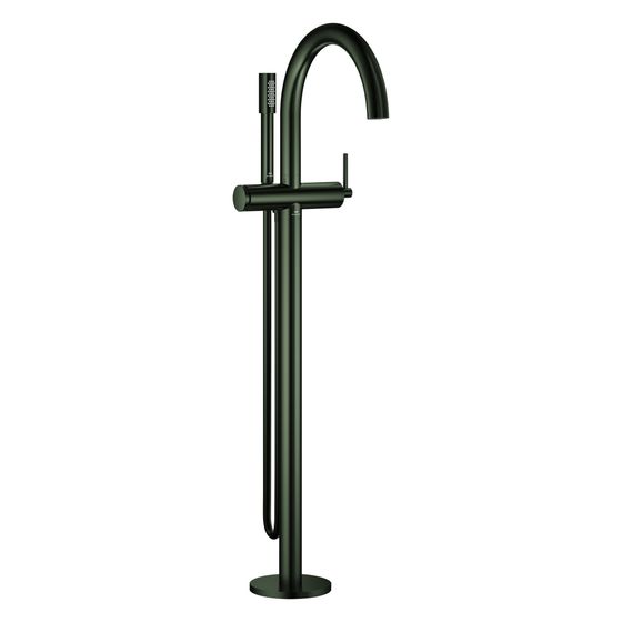 Grohe Atrio Einhand-Wannenbatterie, Bodenmontage, FMS für 45984, mit Brauseset Rainshower Aqua Stick, Satin Graphite, 24368MG0