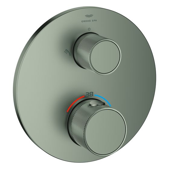Grohe Atrio Private Collection Thermostat-Brausebatt., integr. 2-Wege-Umst., FMS für Rapido SmartBox, Satin Steel, 24396MS0