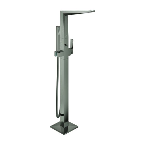 Grohe Allure Brilliant PC Wannenbatterie Hard Graphite gebürstet Bodenmontage Griff White Attica Caesarstone