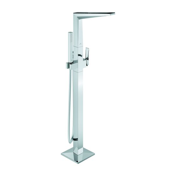 Grohe Allure Brilliant PC Wannenbatterie Chrom Bodenmontage Griff, Vanilla Noir Caesarstone