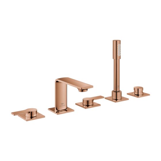 Grohe Allure 5-Loch-Wannenkombination Warm Sunset für Fliesenbankmontage, Hebelgriffe