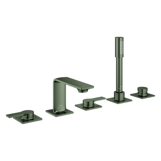 Grohe Allure 5-Loch-Wannenkombination, Fliesenbankmontage mit Hebelgriffen, eigensicher, Satin Graphite, 25221MG1