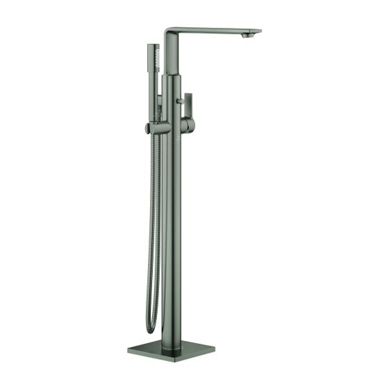 Grohe Allure Einhand-Wannenbatterie Hard Graphite gebürstet, Bodenmontage, Ausladung 263mm, Fertigmontageset für 45984